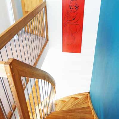 Oak Quarter Turn Staircase