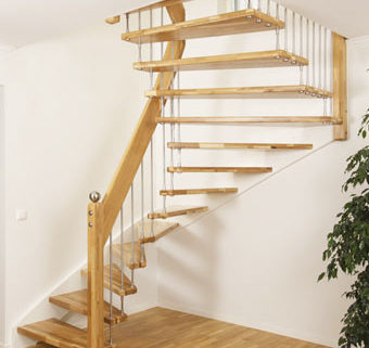Oak floating starcase