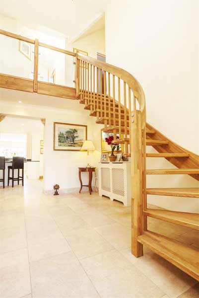 Quarter Turn Oak Stair with Oak Spindles