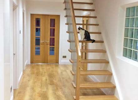 Straight Flight Oak Staircase