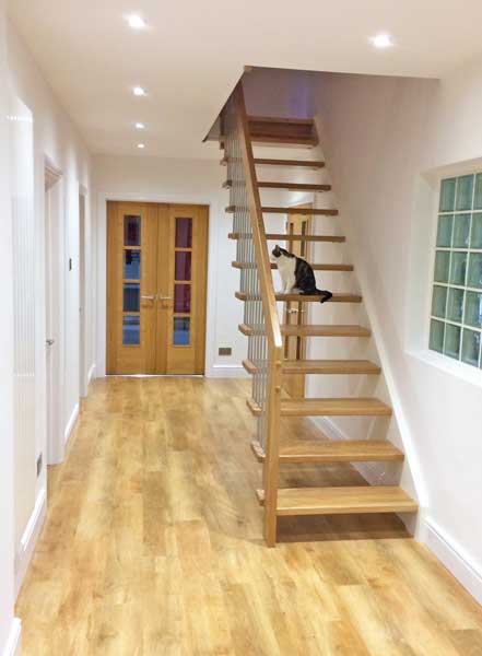 Straight Flight Oak Staircase