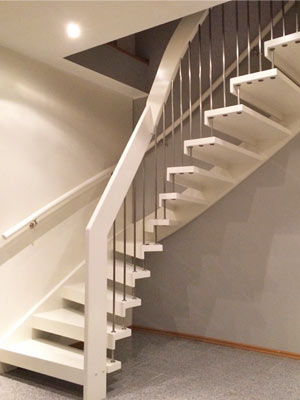 White Timber Staircase