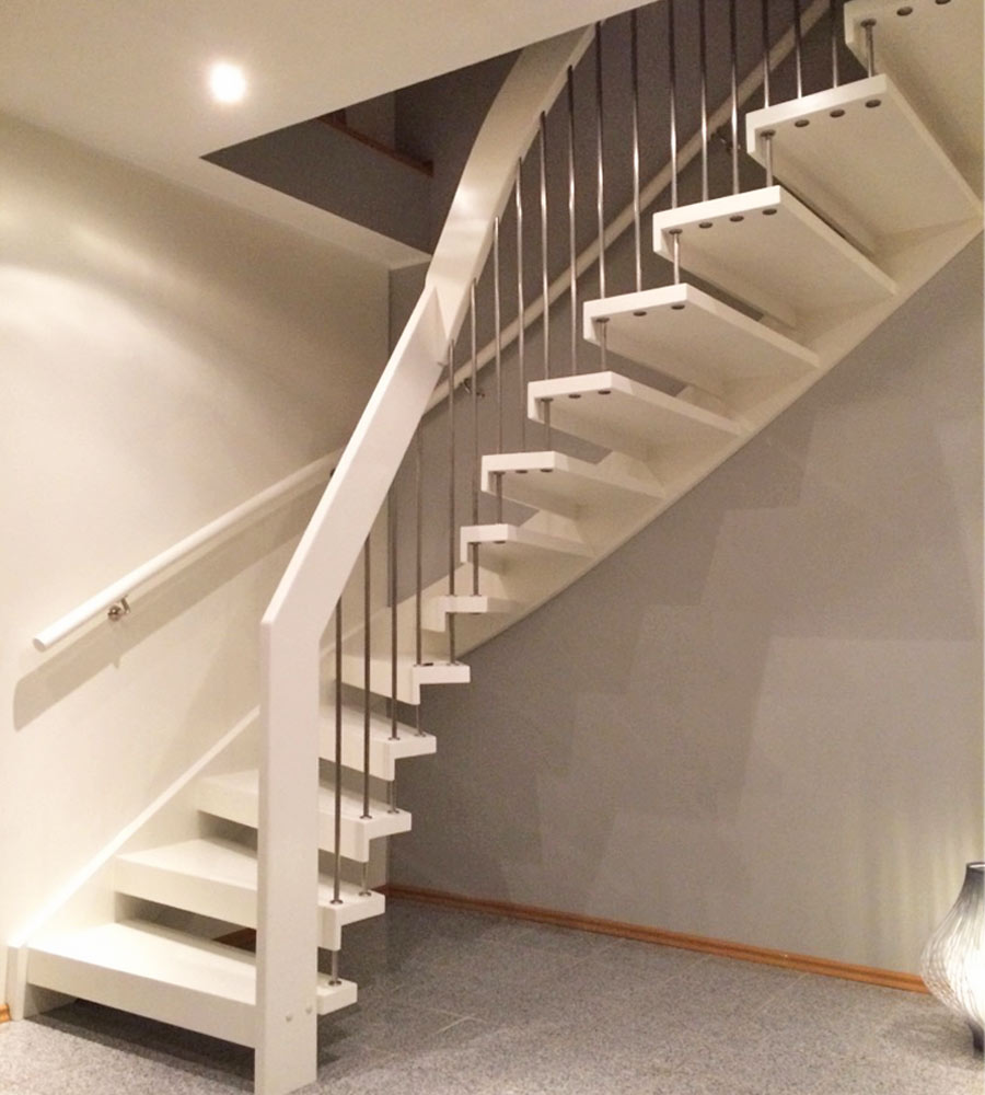 White Timber Staircase